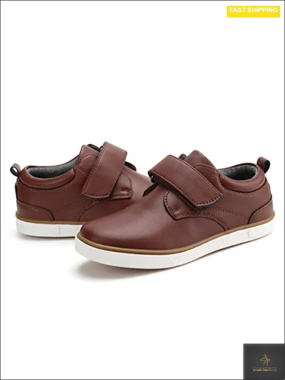 Boys Loafers Hook and Loop School Uniform Dress Shoes Casual Oxford Shoes
